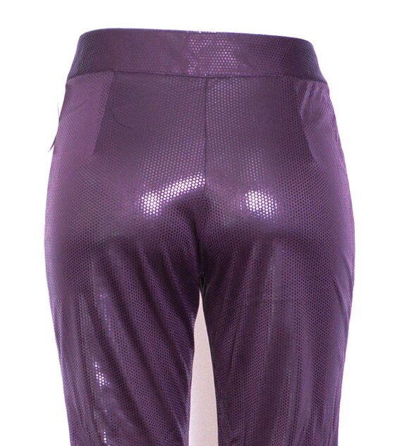 90's Wetlook PVC  Pants 90's Shiny Burgundy Red P… - image 7