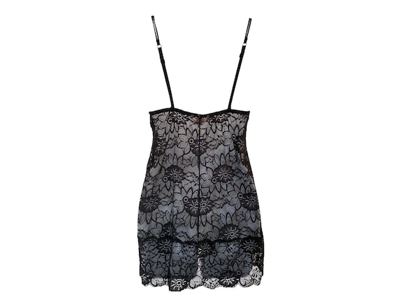 90's Lace Mesh Dress Black Mini Slip Dress Floral Vintage 2000s Nightgown  Sheer See Through Slip Dress Romantic Grunge Slit Thigh Size -36 B - Etsy  Denmark