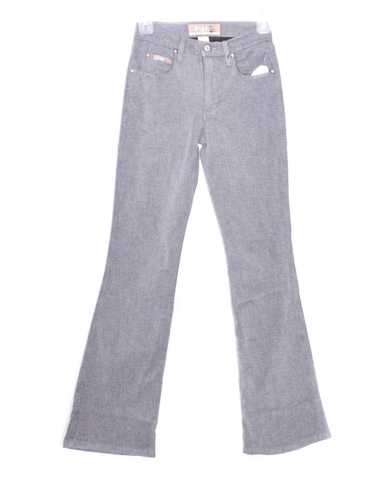Flared Y2K Gray Jeans Denim Y2K Flare Pants High … - image 2