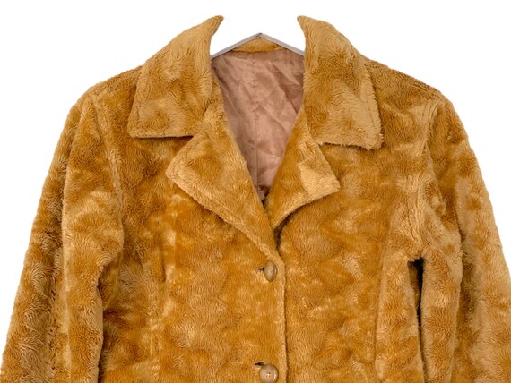 Brown Fur Jacket 1970's Penny Lane Jacket Fluffy … - image 7