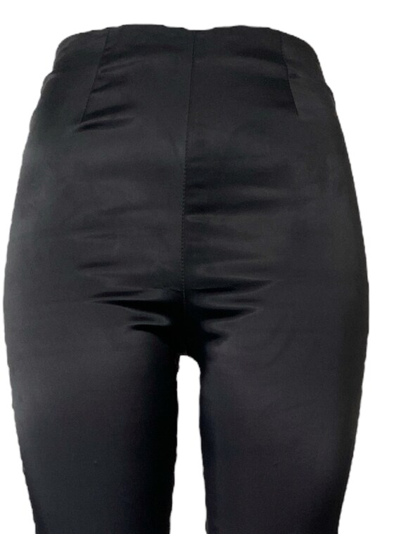Black Satin Pants Y2K Pants Low Rise Pants 2000s … - image 5
