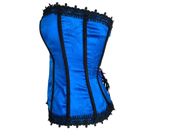Vintage 90s Satin Stripe Boned Corset (M) main image 1