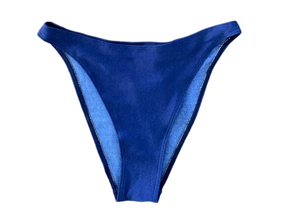 Blue Rhinestone Denim Bikini Two Piece Swimsuit V… - image 5
