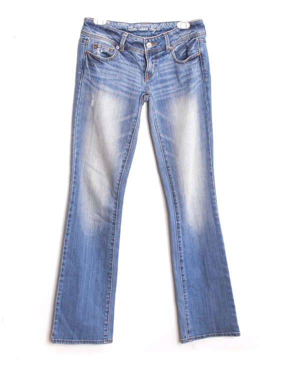 Flared Y2K Blue Jeans Denim Y2K Flare Pants Low R… - image 3