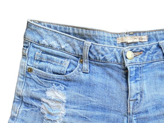 Y2K Denim Shorts Low Waisted Blue Jean Short 00s … - image 7