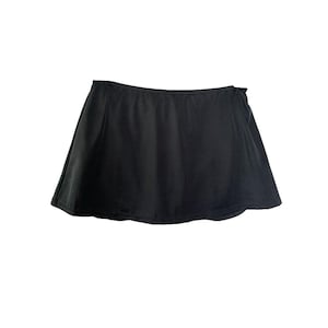 Black Mini Skirt 90s High Waisted Mini Skirt Bikini Bottoms Skort Black Vintage 90s Swimsuit Swim Gym Vintage 2000&#39;s Mini Skirt -Size 10-M