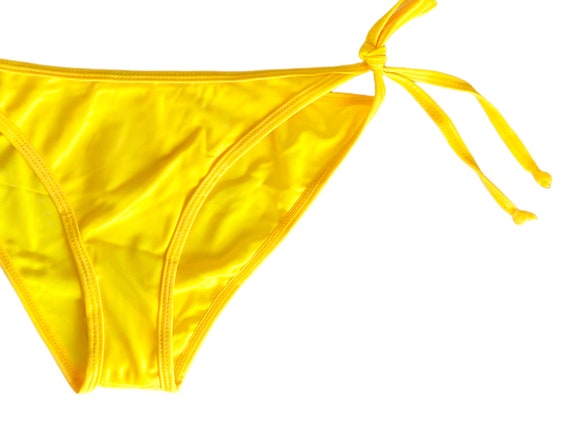 90's YELLOW Bandeau Bikini Swimsuit 90s Bathing S… - image 4