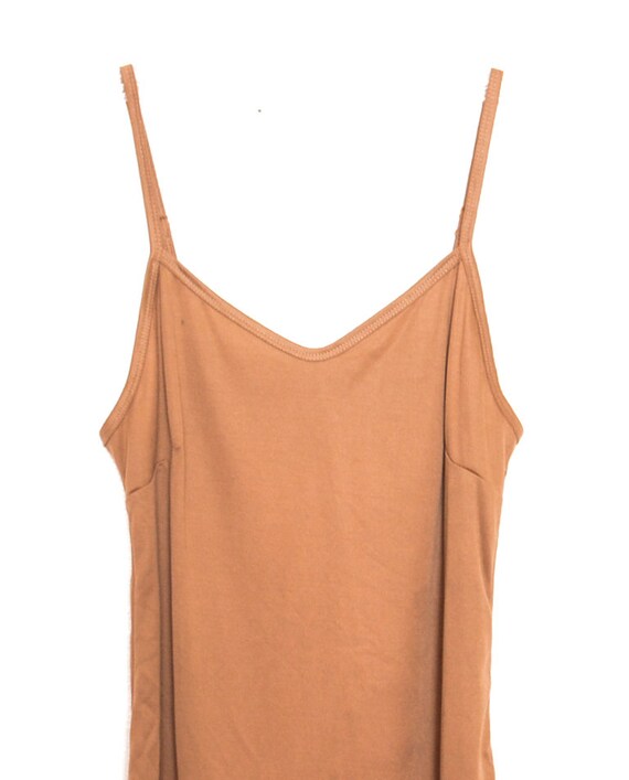 Red Slip Dress Y2K Mini Dress Tan Brown  V Neck D… - image 3