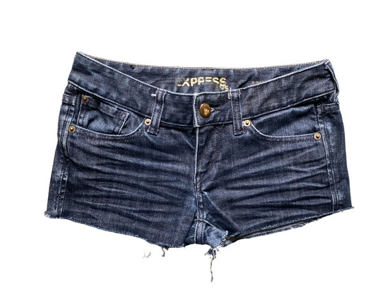 Y2K Denim Shorts Low Waisted Blue Jean Short 00s Jean Shorts