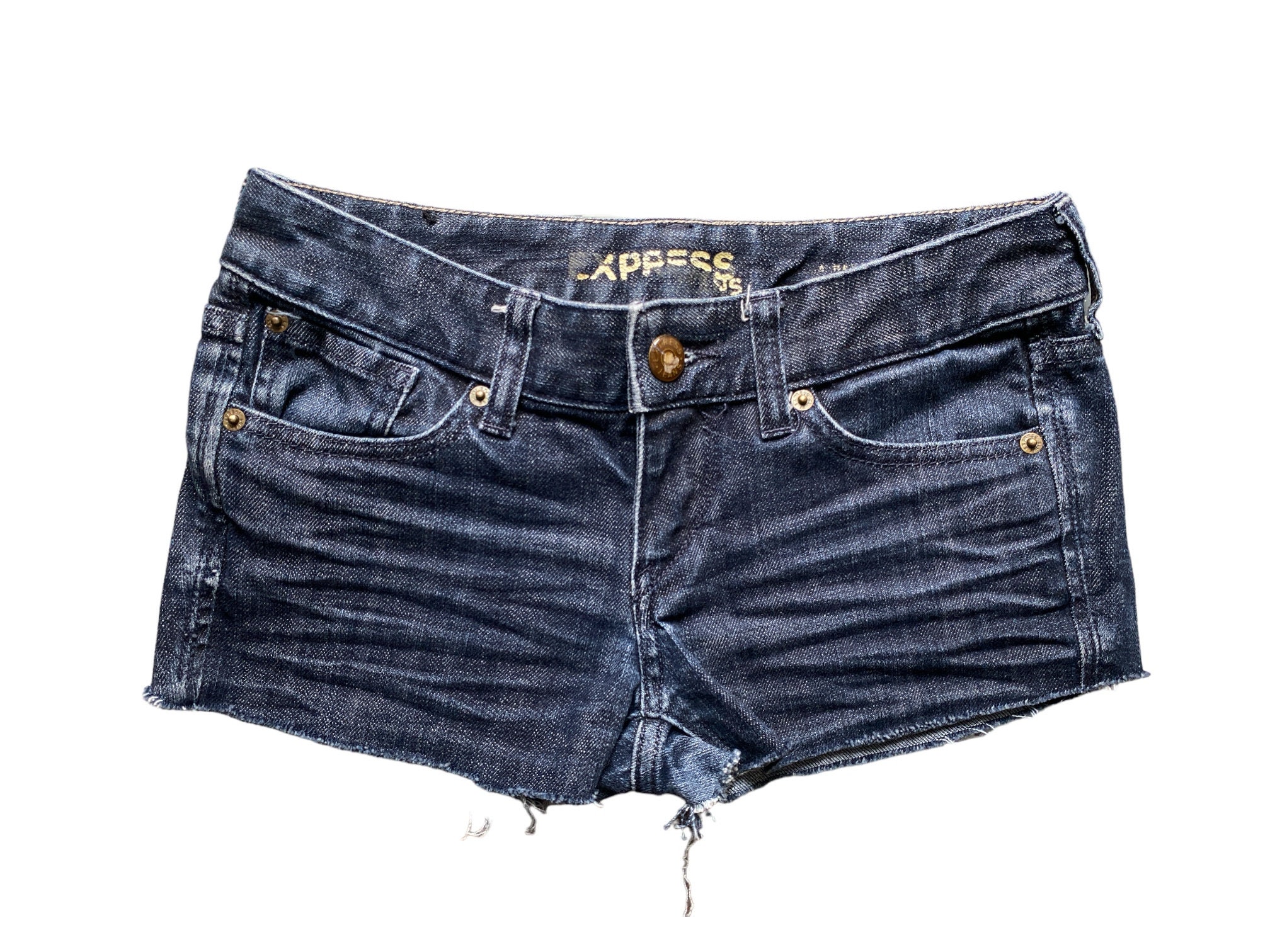 Y2K Denim Shorts Low Waisted Blue Jean Short 00s Jean Shorts Low