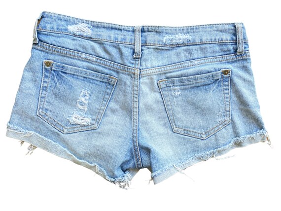 Y2K Denim Shorts Low Waisted Blue Jean Short 00s … - image 9