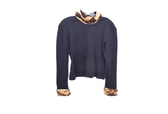 sweater with faux blouse