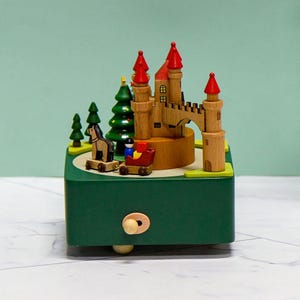 Enchanted Castle Music Box, Fairy Tale Gift, Princess Decor, Collectible Wooden Toy, Baby Shower Gift, Keepsake for Kids, Baby Room Accent