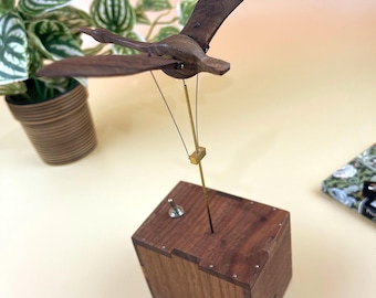 Handcrafted Wooden Swan Automaton | Kinetic Sculpture| Music Box |Bird Figurine Elegant Home Decor|Gift for Bird Lovers & Collectors|statue