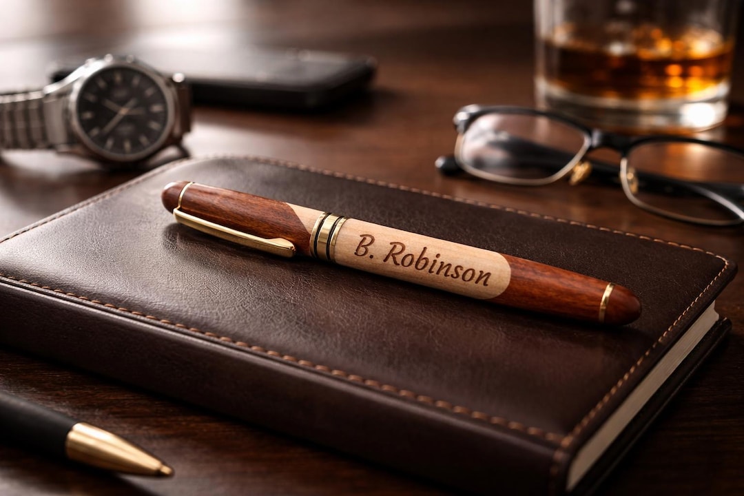 Personalized Wood Pen and Gift Box Set Engraved for Men, Custom ...