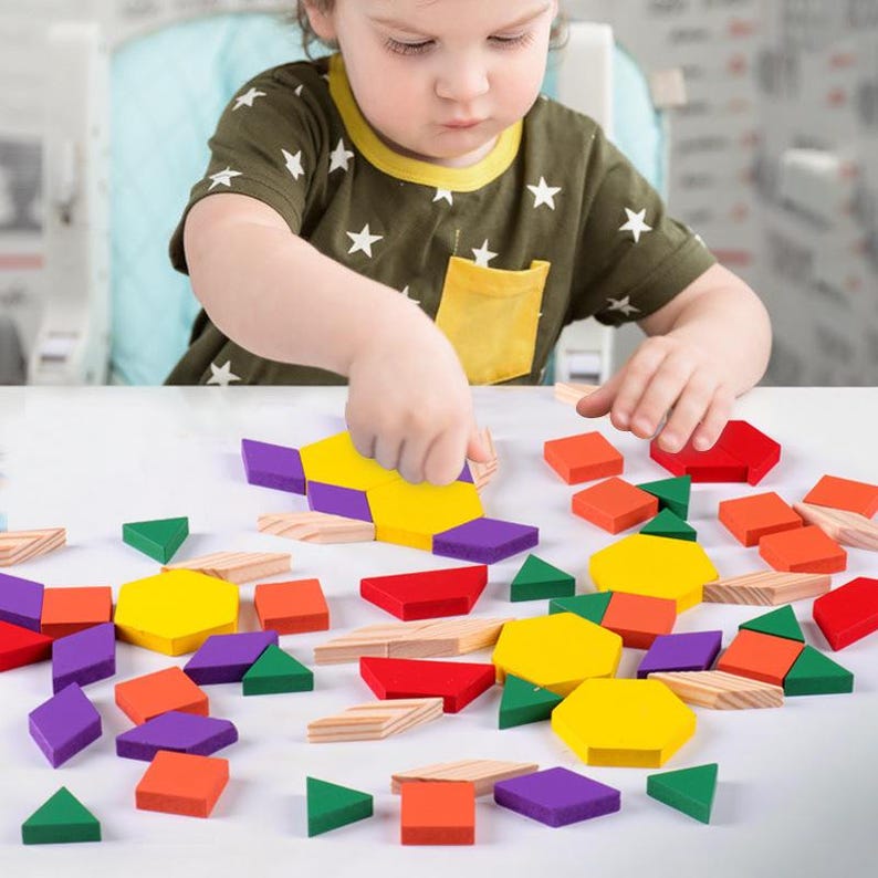 Children’s Wooden Tangram Puzzle Set – 60 Pcs Colorful Educational ...