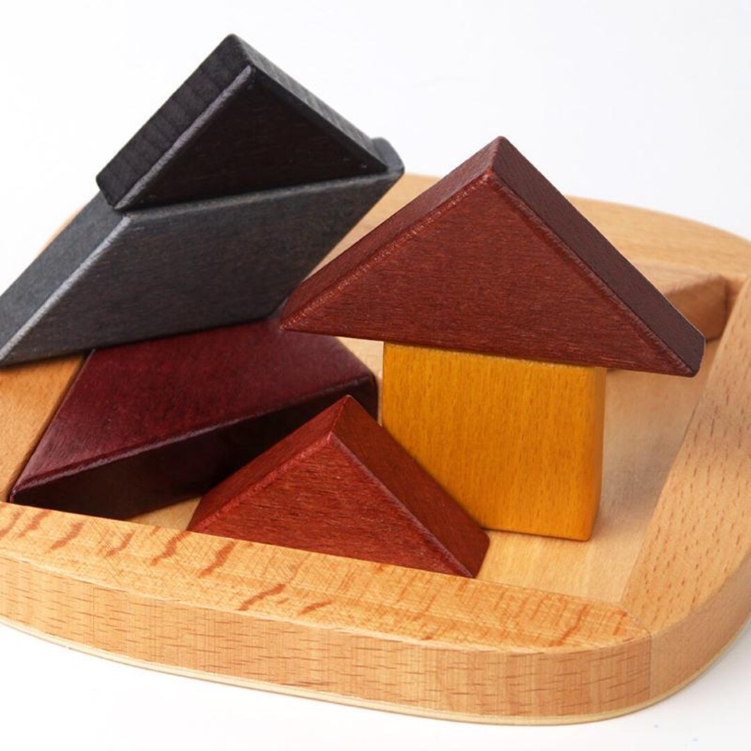 Wooden Tangram Puzzle Game – Classic Brain Teaser Geometry Toy for Kids ...