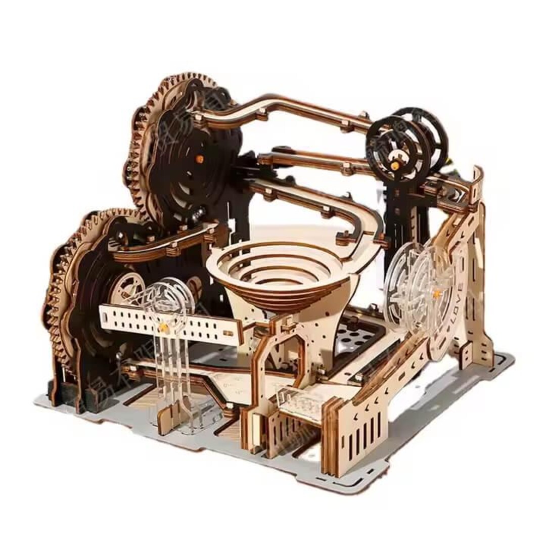 3D Wooden Marble Run Puzzle Kit: DIY Linden Wood STEM Toy - Etsy