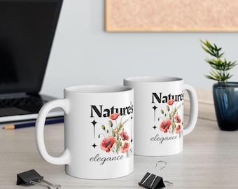 Naturinspirerad keramisk kaffemugg: Elegant heminredning - 283 ml/454 ml