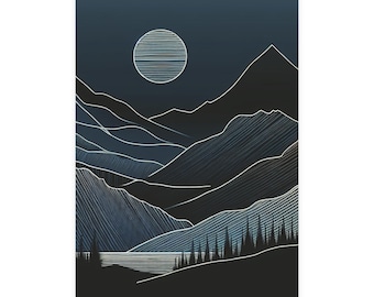 Mountain View Postcard Set: Nature-Themed Art Cards