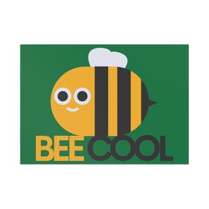 Bee Cool Fine Art Postcards – Cute Bee Design Kids Birthday Cards, Inspirational Home Decor & Gifts for Children, Postcard