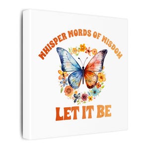 Butterfly Canvas Wall Art: Inspirational Floral Home Decor