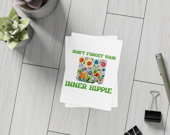 Boho Inspirational Postcard Set: Eclectic Greeting Cards with Envelopes