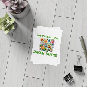 Inner Hippie Postkarten Set | Inspirierende Grußkarten | Boho-Vibes | Perfekt für Geschenke | Grußkarten | Eklektisches Dekor