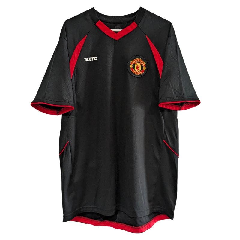 Manchester United Football Club Men's Jersey, Black Red, XL, MUFC