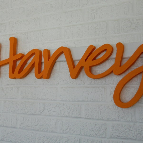 Personalized All Wooden Names In Script Font For Your Wall