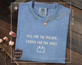 Fell for the Villain Shirt, Smut Reader Shirt, Comfort Colors Tee, Spicy Romance Book Shirt, Smutville Booktok Gift, Villain Lover Shirt