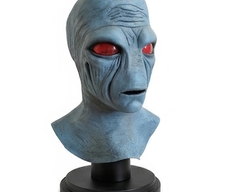 Hard Alien Latex Mask - Handmade Galactic Bounty Hunter Cosplay Helmet