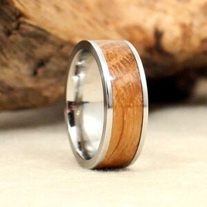 Whiskey Barrel White Oak Lined With Cobalt Ring