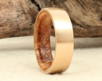 Wooden Ring - Gold and Bethlehem Olivewood