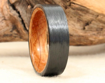Carbon Fiber and Bourbon Barrel Oak Ring