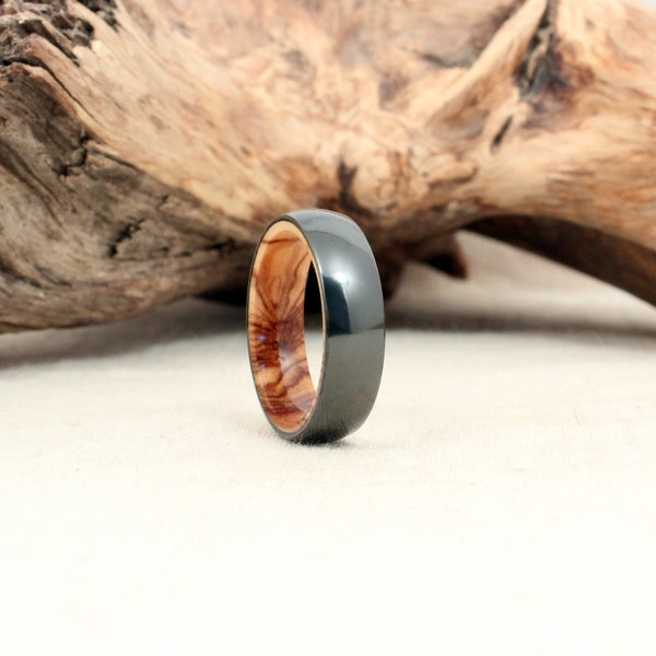 Black Zirconium Ring - Etsy