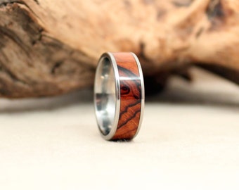 Arizona Desert Ironwood Wood Ring Lined With Titanium