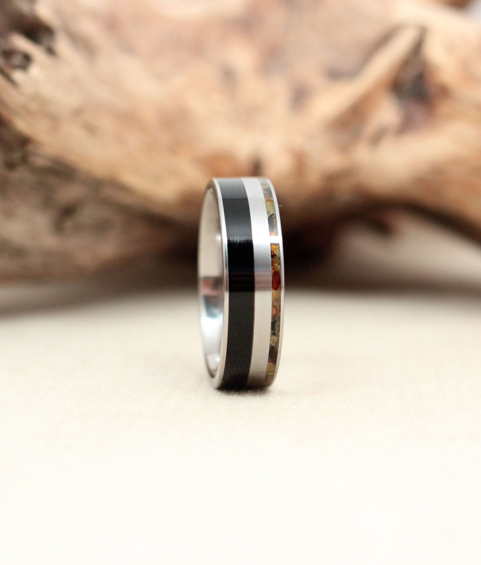 Black Wooden Ring Coverup