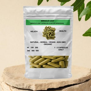 naturally made | A Gift from Indonesian Nature For All of You | Miracle Leaf Capsules – 100% Natural Bryophyllum Pinnatum Herbal Supplement