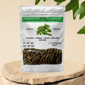 fresh natural from nature Indonesia Banaba Capsules - Natural Support for Healthy Blood Sugar & Heart Health | Herbal Supplements