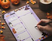 Halloween Daily Planner, October Digital Daily Planner, Printable Daily Schedule, Spooky To Do List, Canva Editable, Instant Download PDF