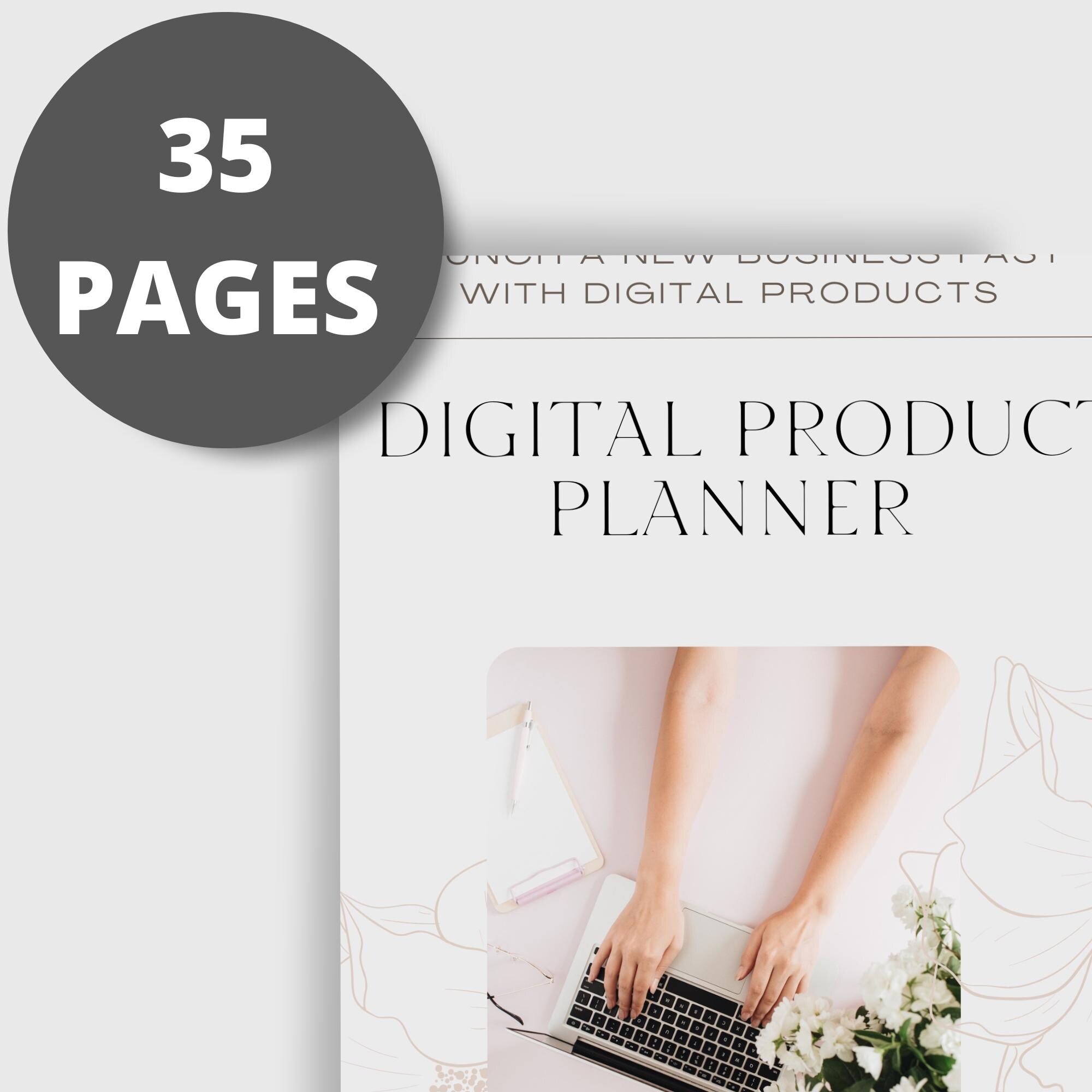 Digital Product Planner Printable PDF, Online Business Workbook, Create ...