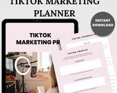 TikTok Content Planner | TikTok Marketing Planner Printable | Social Media Planner PDF | TikTok Strategy Tracker | Influencer Content Calend