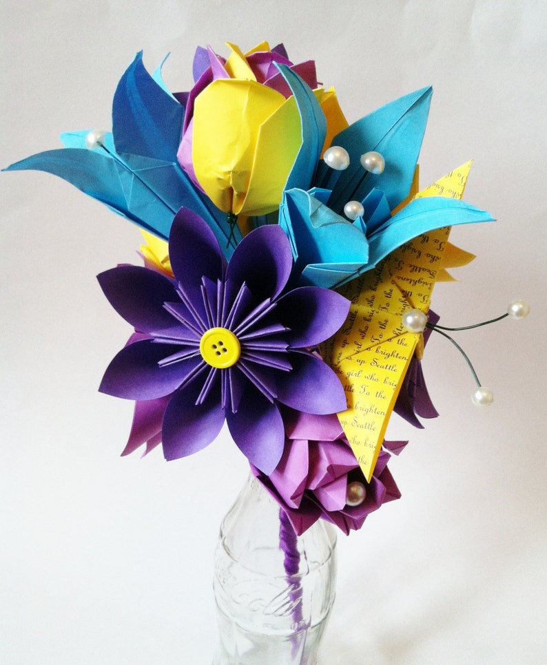 Paper Flower Spring Dozen 1st Anniversary Gift Paper Rose Etsy