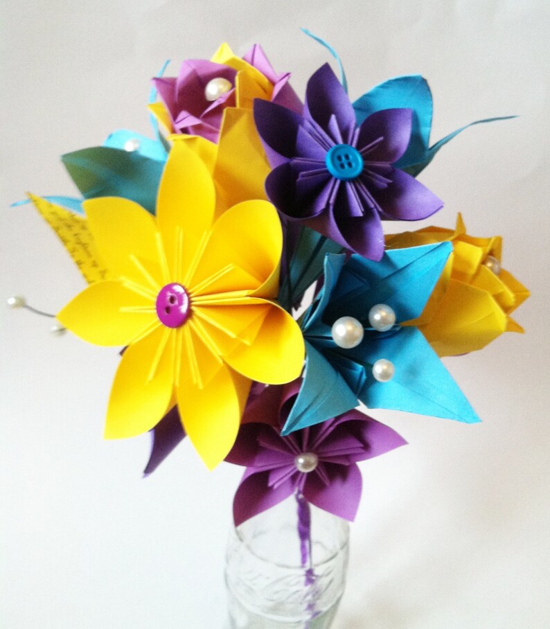 Paper Flower Spring Dozen 1st Anniversary Gift Paper Rose Etsy