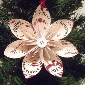 Baby's First Christmas Ornament Personalized, handmade, custom, made to order, holiday decoration image 2