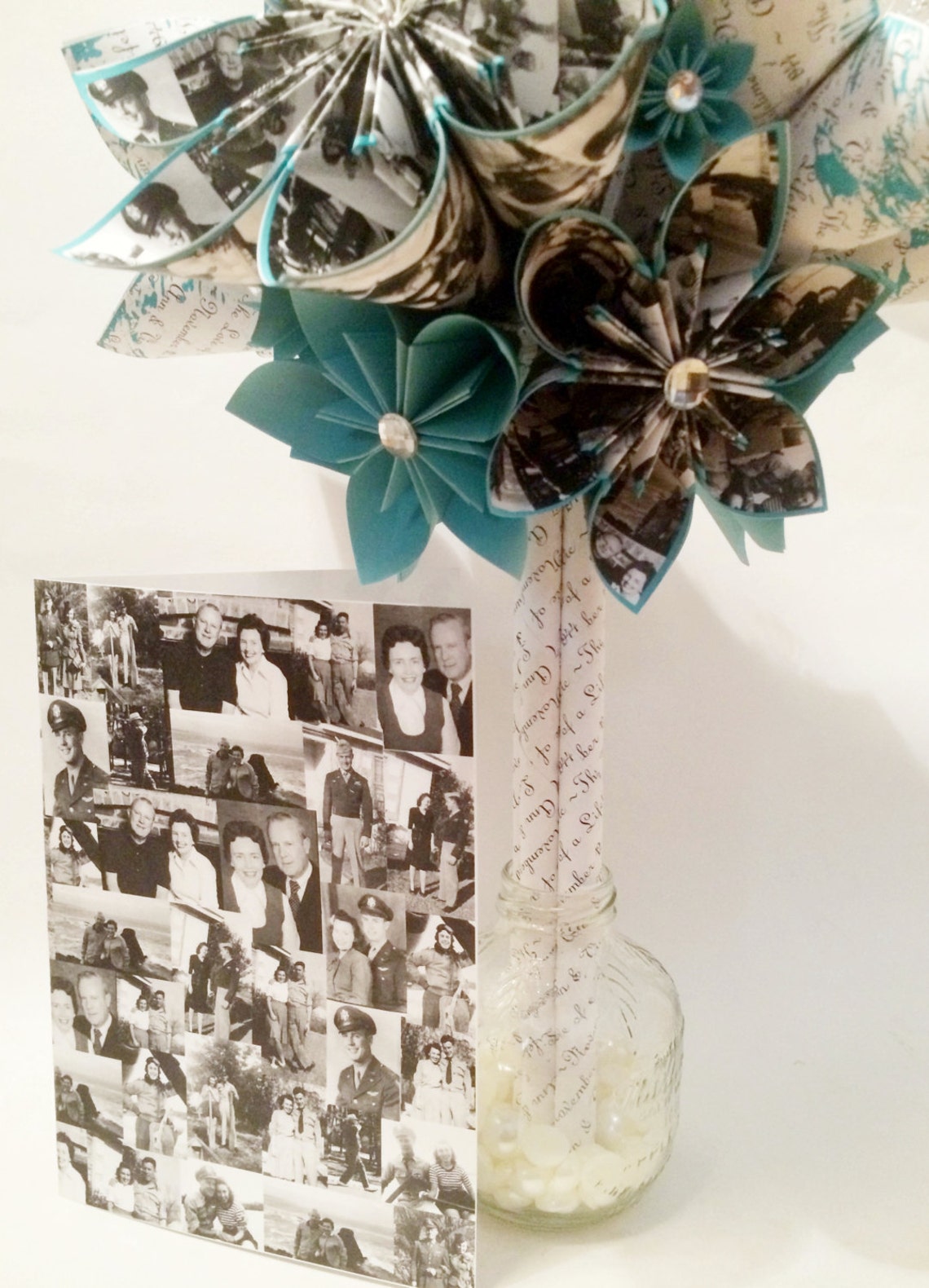 Memory Bouquet 12 inch with gem bursts one of a kind gift Etsy