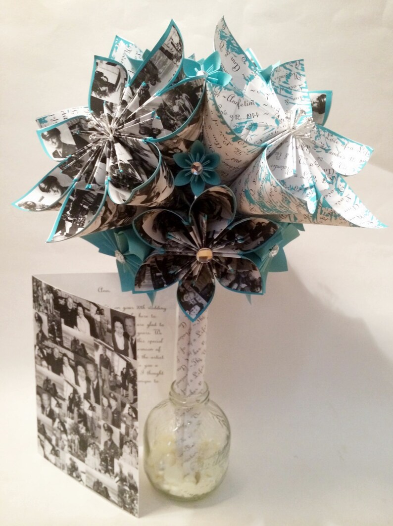 Memory Bouquet 12 inch with gem bursts one of a kind gift Etsy