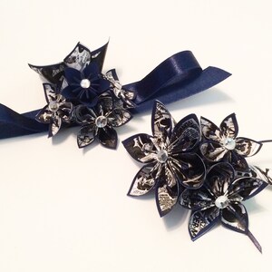 Appuntamento serale - Set di fiori e boutonniere a tema fumetto, ballo di fine anno, ritorno a casa, accessori per matrimonio, fiori di carta fatti a mano e unici nel loro genere
