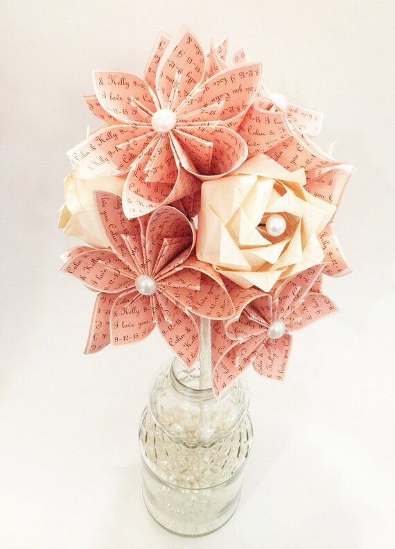 A Dozen Paper Roses- Your choice of colors, traditional first annivers –  Dana's Paper Flowers